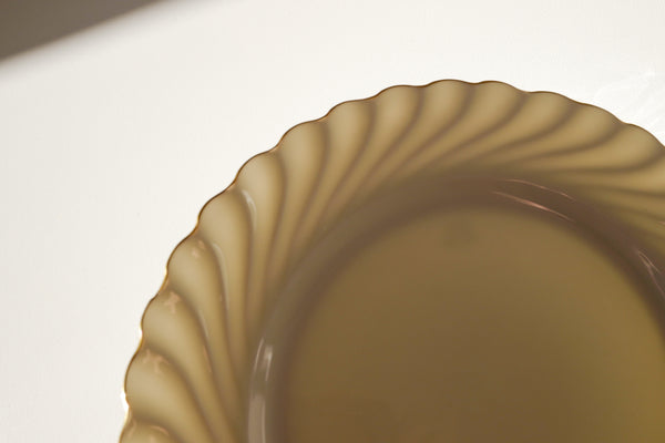 Swirl Gold Rimmed Dessert Plate