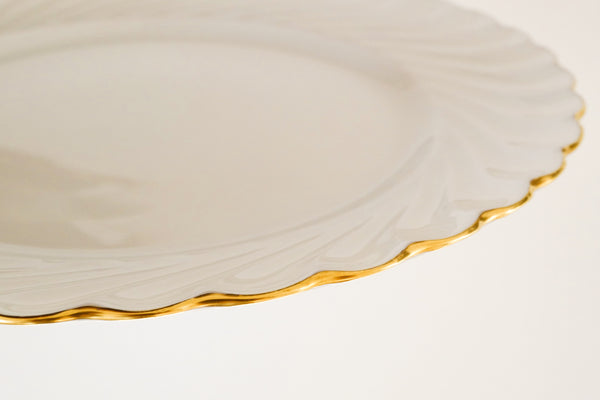 Swirl Gold Rimmed Dessert Plate