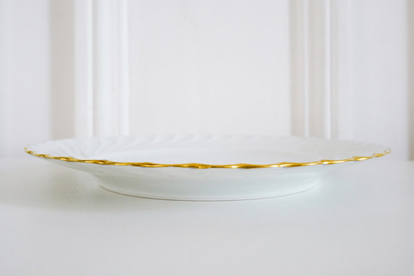 Swirl Gold Rimmed Dessert Plate