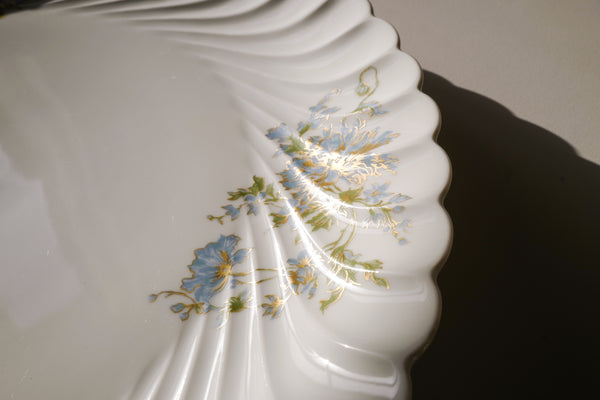 Blue Flowers Serving Plate