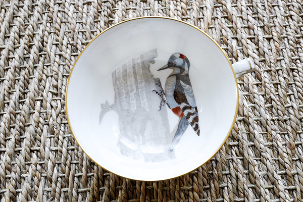 'Les oiseaux de Buffon' Tea Cup & Saucer Set