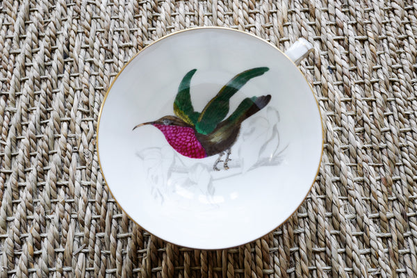 'Les oiseaux de Buffon' Tea Cup & Saucer Set