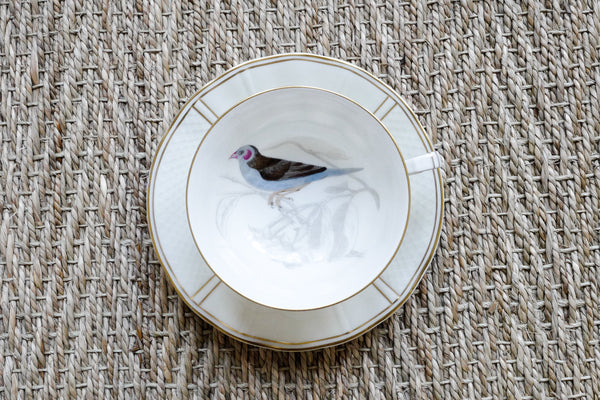 'Les oiseaux de Buffon' Tea Cup & Saucer Set