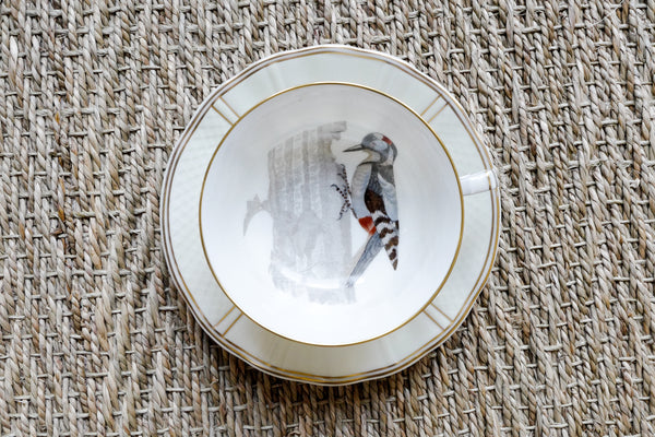 'Les oiseaux de Buffon' Tea Cup & Saucer Set