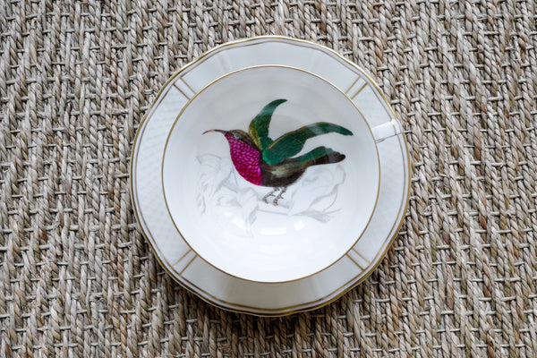 'Les oiseaux de Buffon' Tea Cup & Saucer Set