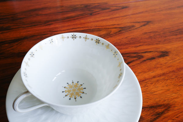 Black and Gold Cup & Saucer Set