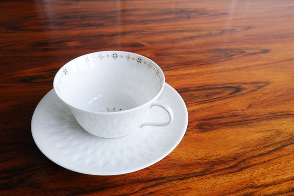 Black and Gold Cup & Saucer Set