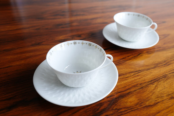 Black and Gold Cup & Saucer Set
