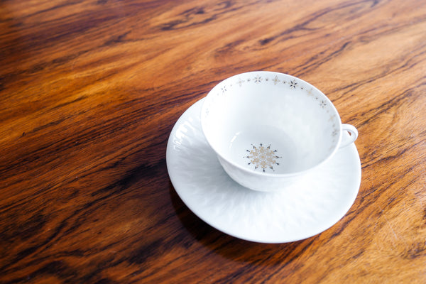 Black and Gold Cup & Saucer Set