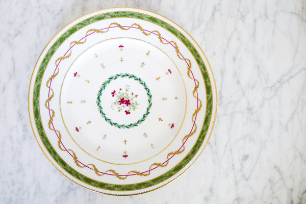 'Vieux Paris' Dinner Plate (Green)