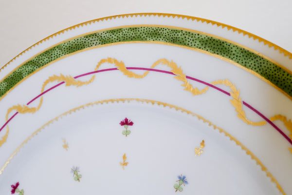 'Vieux Paris' Dinner Plate (Green)
