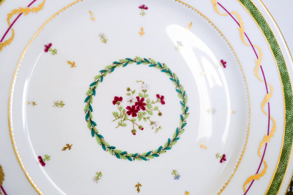 'Vieux Paris' Dinner Plate (Green)