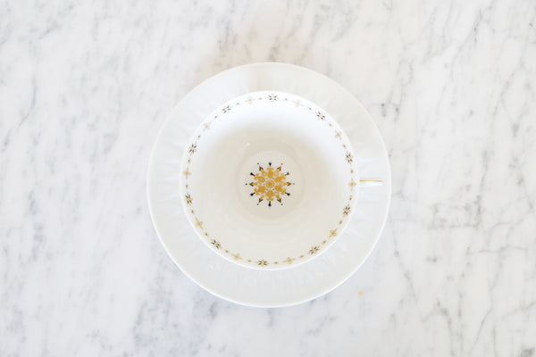 Black and Gold Cup & Saucer Set