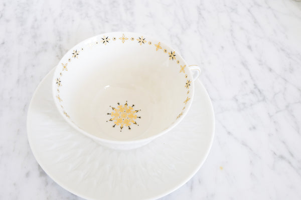 Black and Gold Cup & Saucer Set