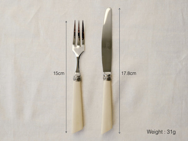 Dessert Cutlery Set (Ivory powder)