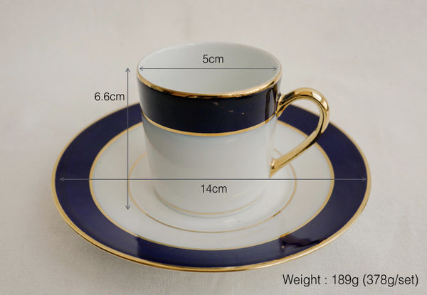 Bleu de four Cup & Saucer (Set of 2)