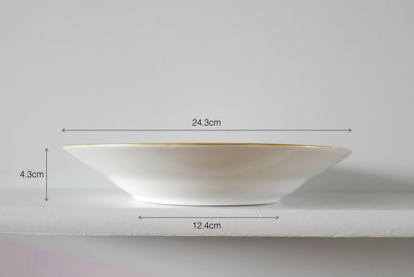 Incrustation Gold Rimmed Soup Plate