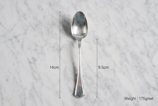 Silver Plated Angled Dessert Spoon (Set of 6)