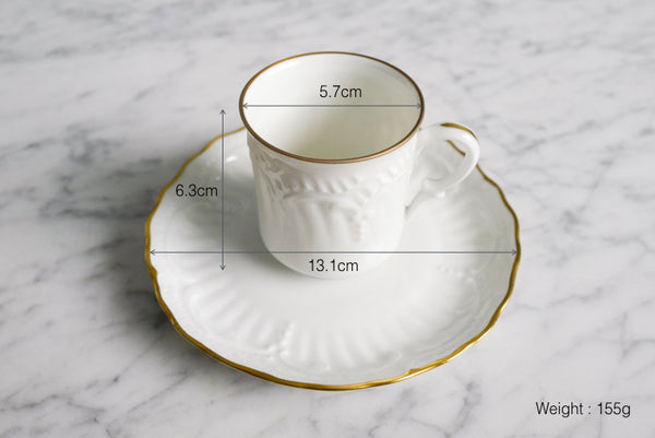 Blanche Coffee Cup & Saucer