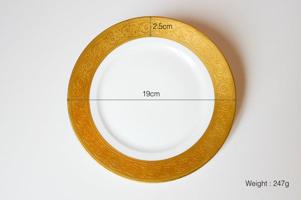 Incrustation Gold Rimmed Salad Plate