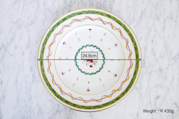 'Vieux Paris' Dinner Plate (Green)