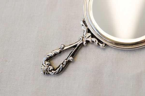 Italian 800 Silver Hand Mirror
