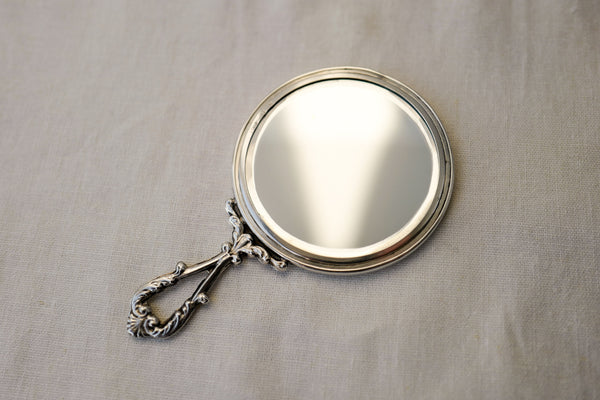 Italian 800 Silver Hand Mirror
