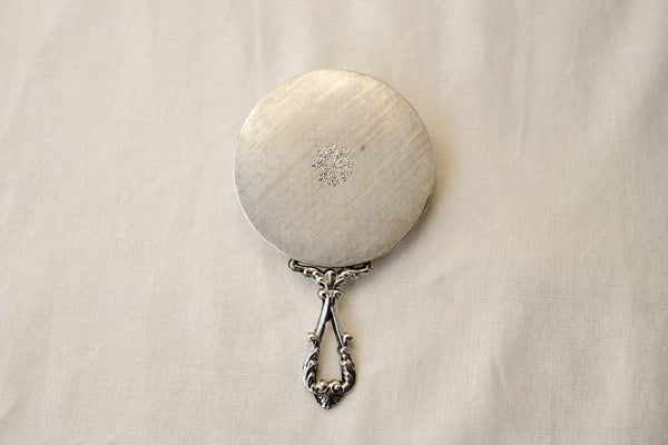 Italian 800 Silver Hand Mirror
