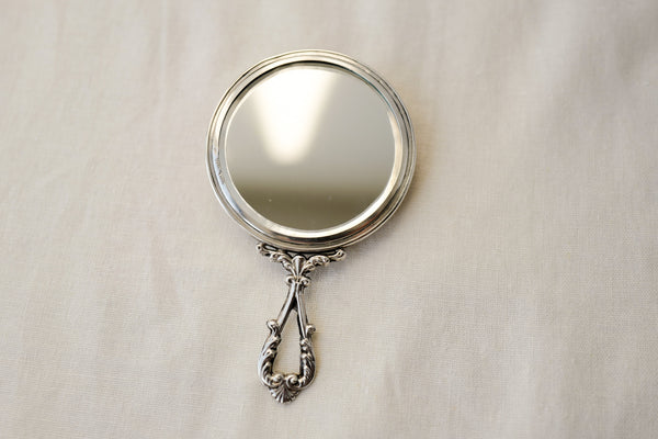 Italian 800 Silver Hand Mirror