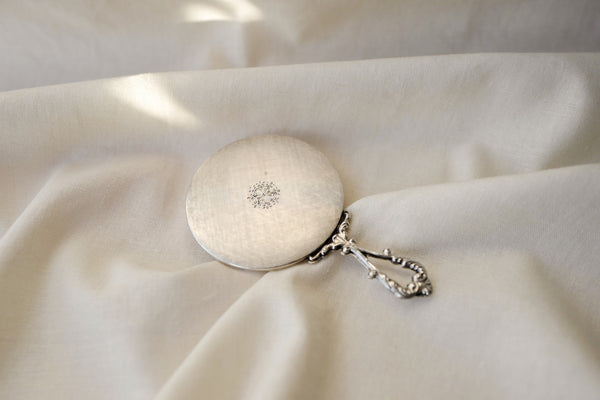 Italian 800 Silver Hand Mirror