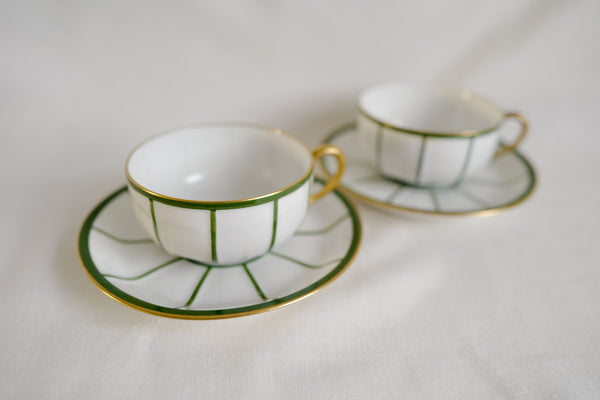 Art Déco Design Cup & Saucer (Set of 2)