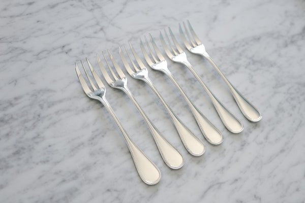Pearl Silver Plated Cake Fork (Set of 6)