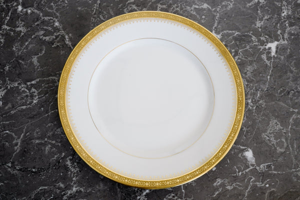 Incrustation Gold Rimmed Dinner Plate