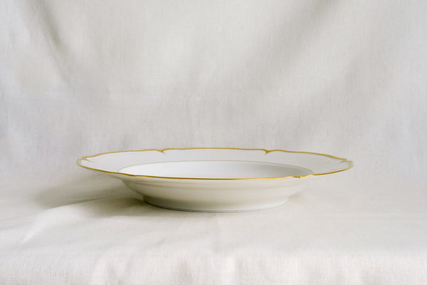 Scalloped Gold Rimmed Soup Plate