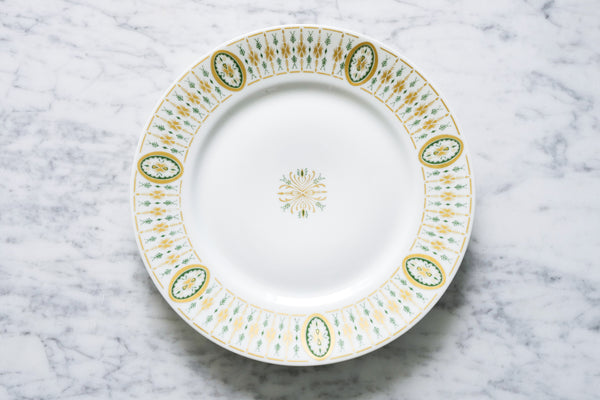 Green & Gold Leaves Salad Plate