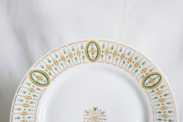 Green & Gold Leaves Salad Plate