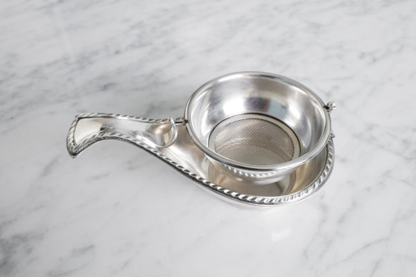 Silver Plated Boat Swing Tea Strainer