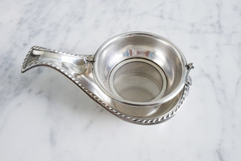 Silver Plated Boat Swing Tea Strainer