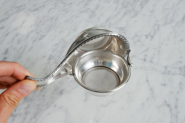 Silver Plated Boat Swing Tea Strainer