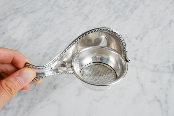 Silver Plated Boat Swing Tea Strainer
