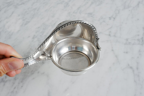 Silver Plated Boat Swing Tea Strainer