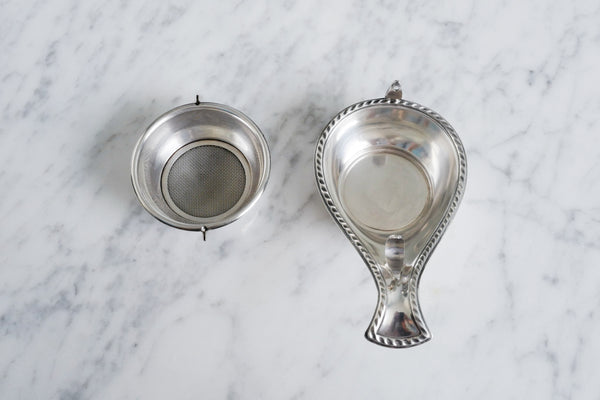 Silver Plated Boat Swing Tea Strainer