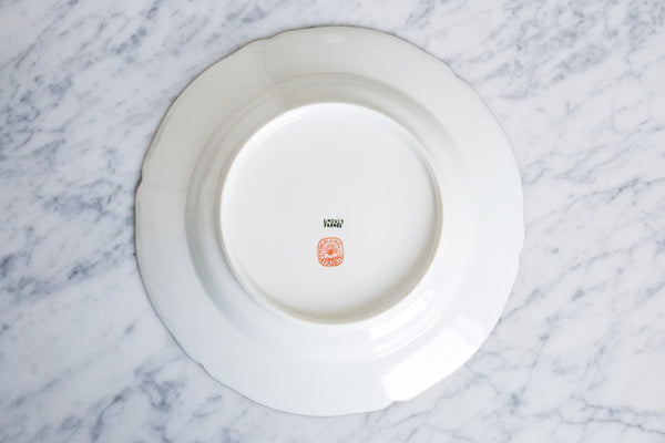 Scalloped Gold Rimmed Soup Plate