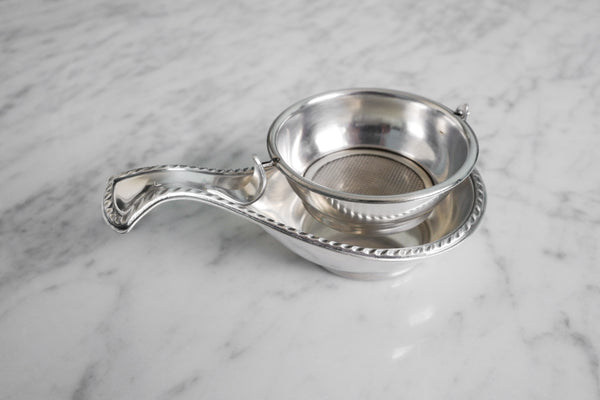 Silver Plated Boat Swing Tea Strainer