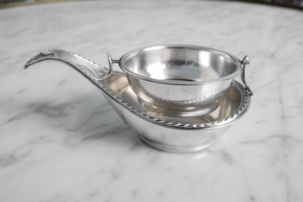 Silver Plated Boat Swing Tea Strainer