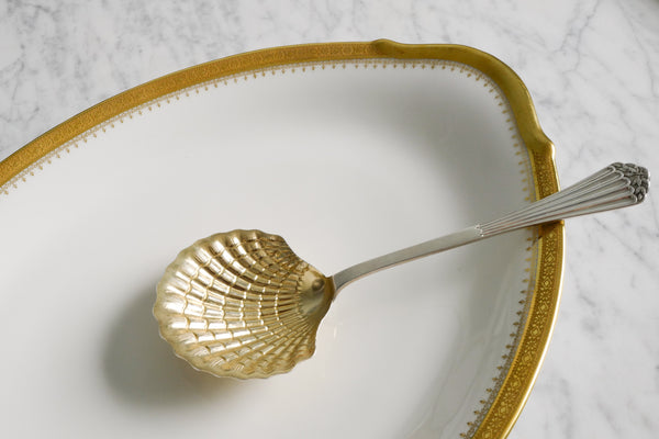 Incrustation Gold Rimmed Oval Serving Platter