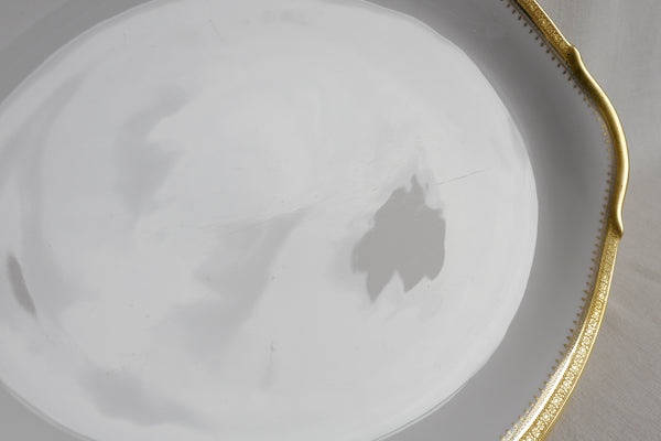 Incrustation Gold Rimmed Oval Serving Platter