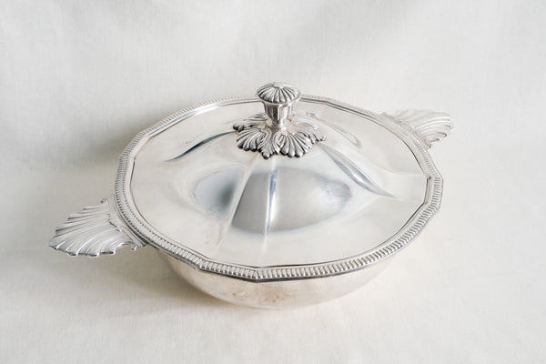Silver Plated Scalloped Casserole