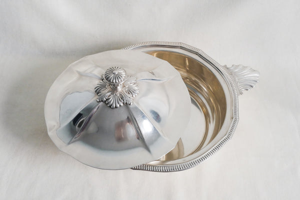 Silver Plated Scalloped Casserole