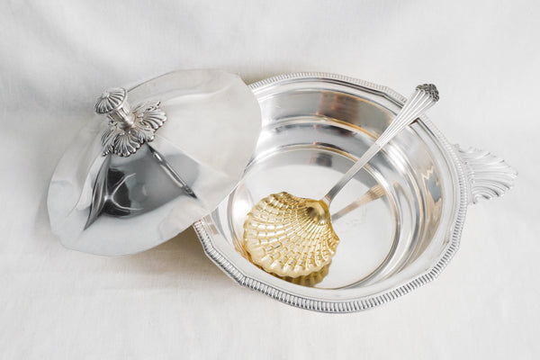 Silver Plated Scalloped Casserole